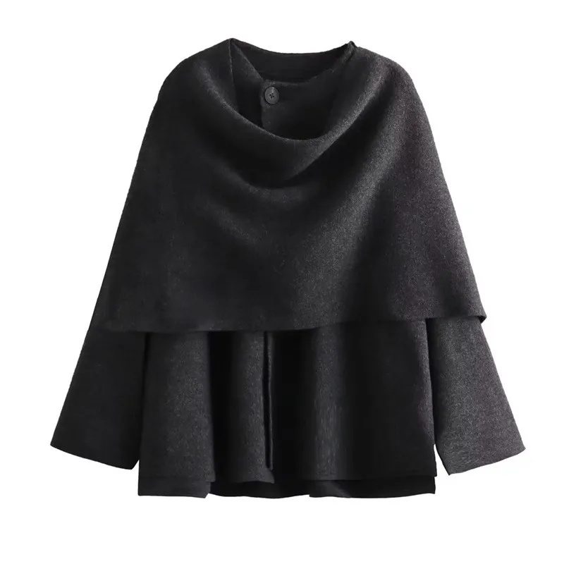 Manteau d'hiver superposé et confortable pour femmes