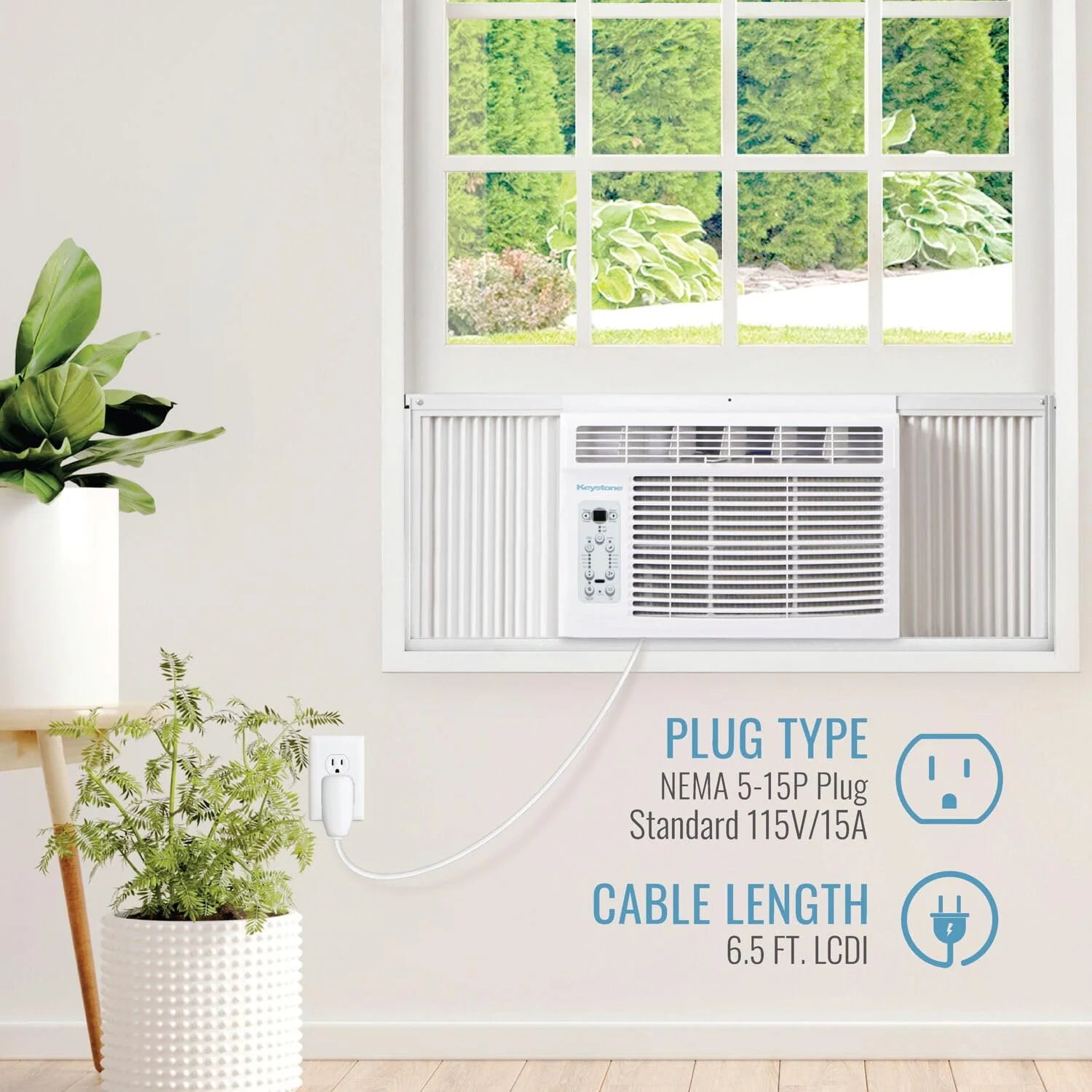 Keystone 14.500 BTU Window Air Conditioner and Dehumidifier
