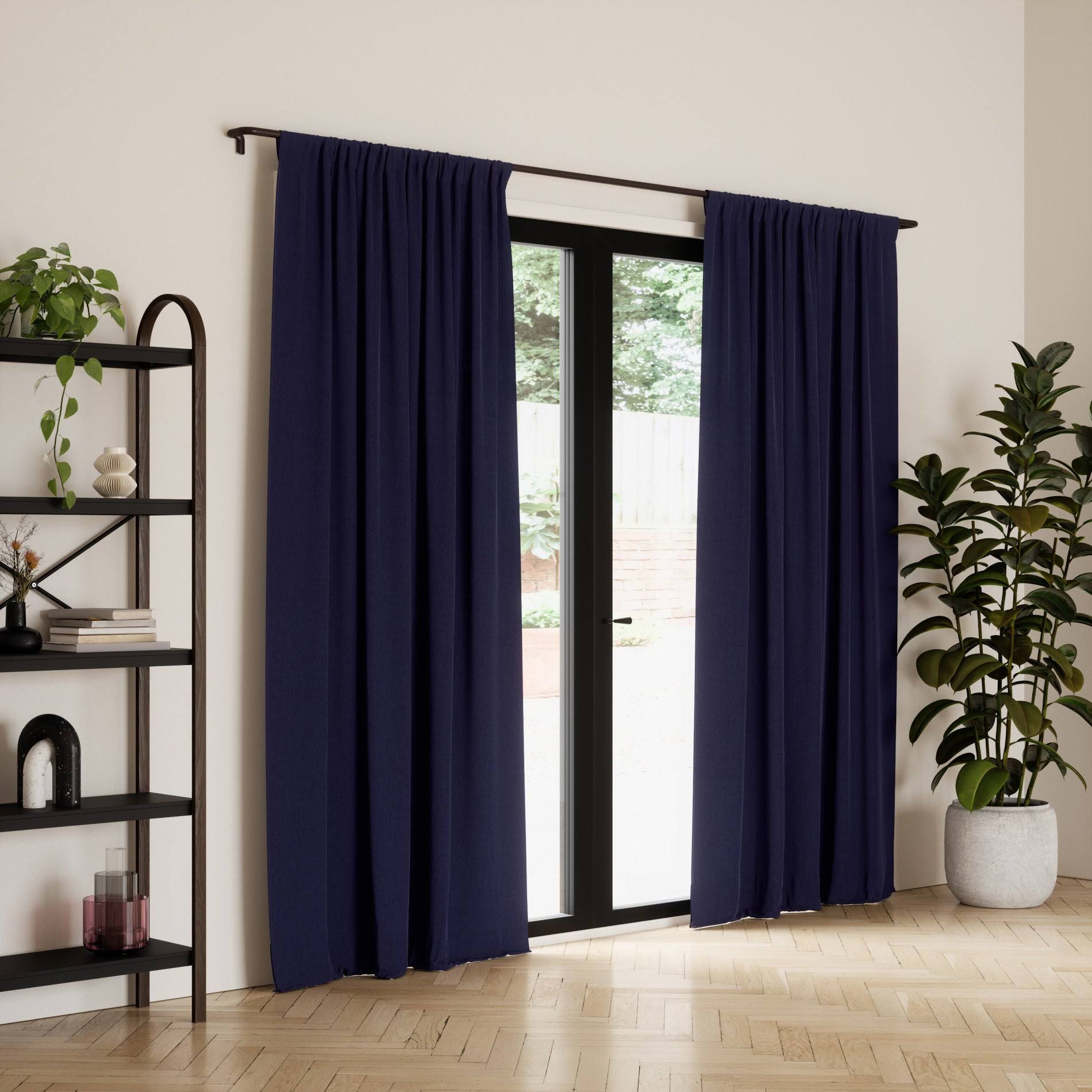 Umbra 1017283-405 63 in. Twilight Blackout Panel, Navy - Set of 2