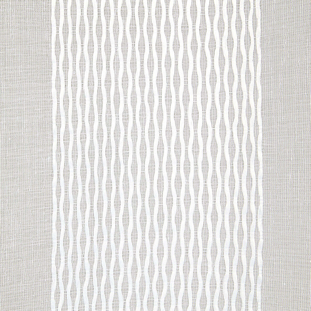 Voilage à oeillets jacquard bande verticale blanc
