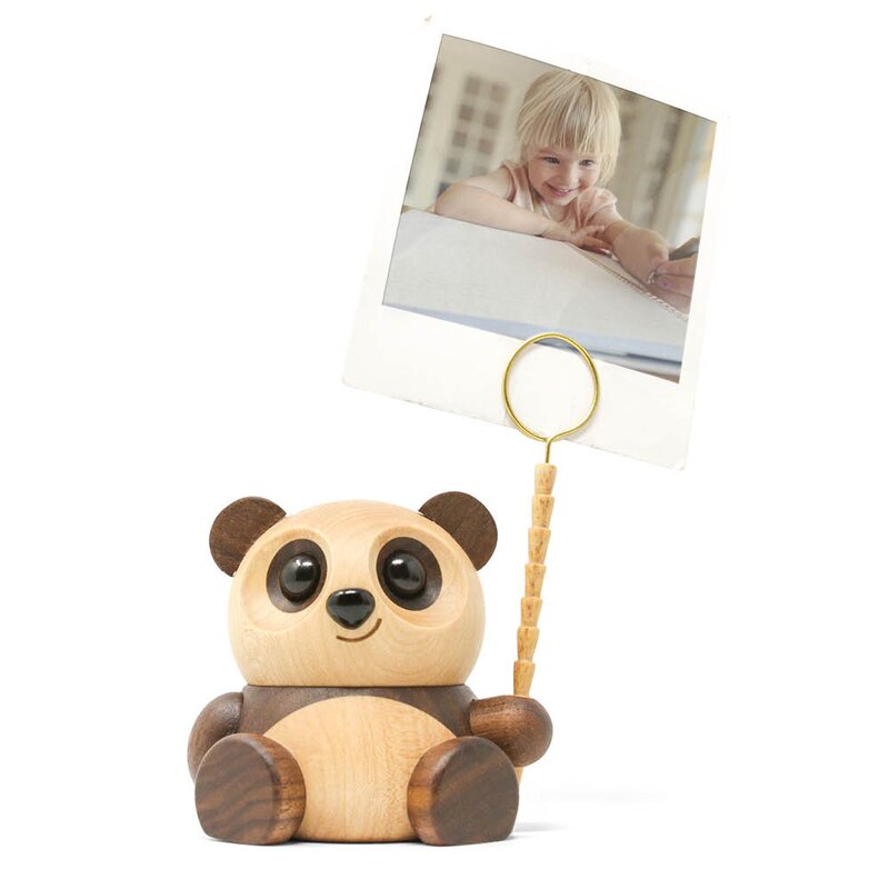 Chi Chi panda trefigur 8 cm valnøtt/lønn
