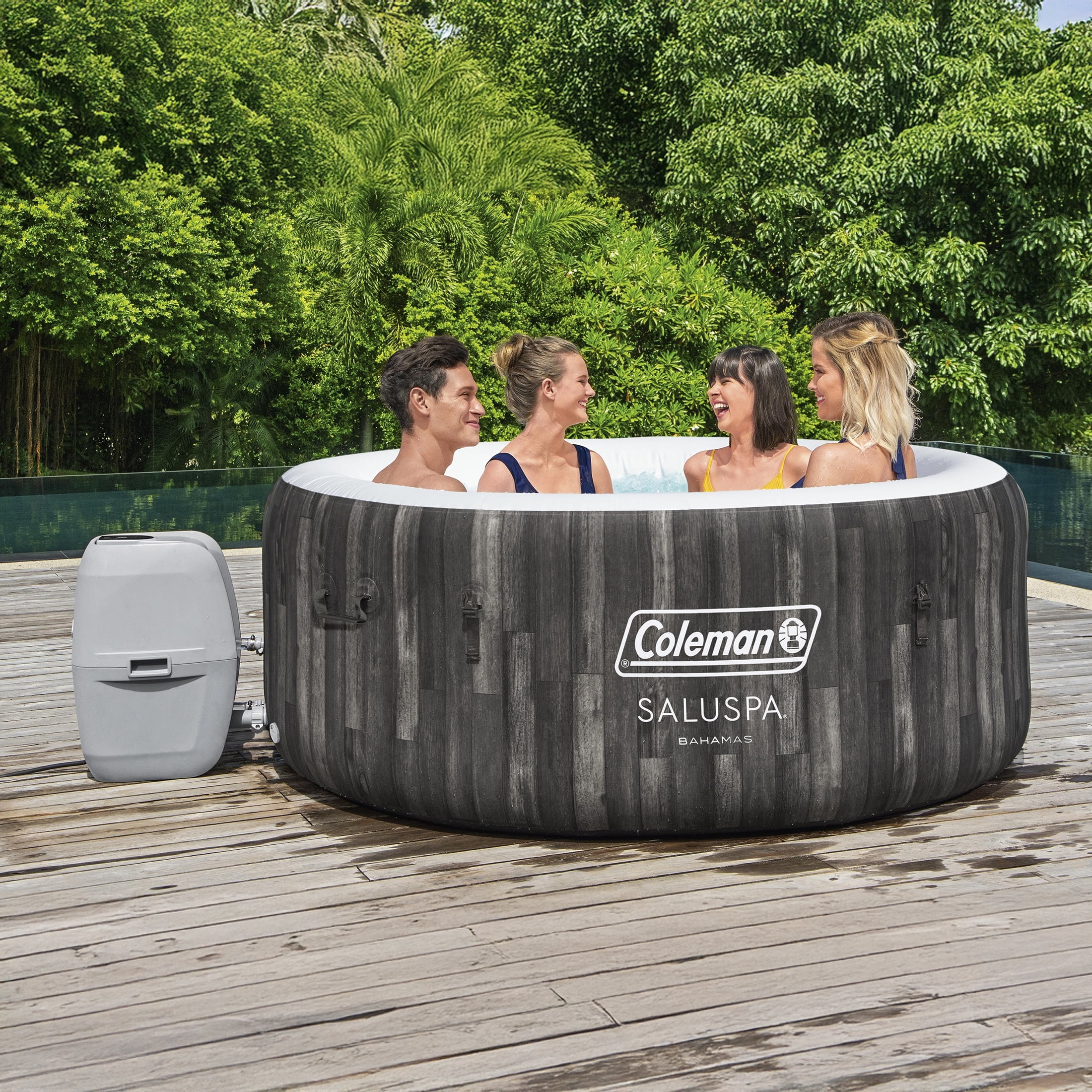 Bahamas AirJet Inflatable Outdoor Round Hot Tub 2-4 Person with Pump #P08411(Spa Only) - Image 5