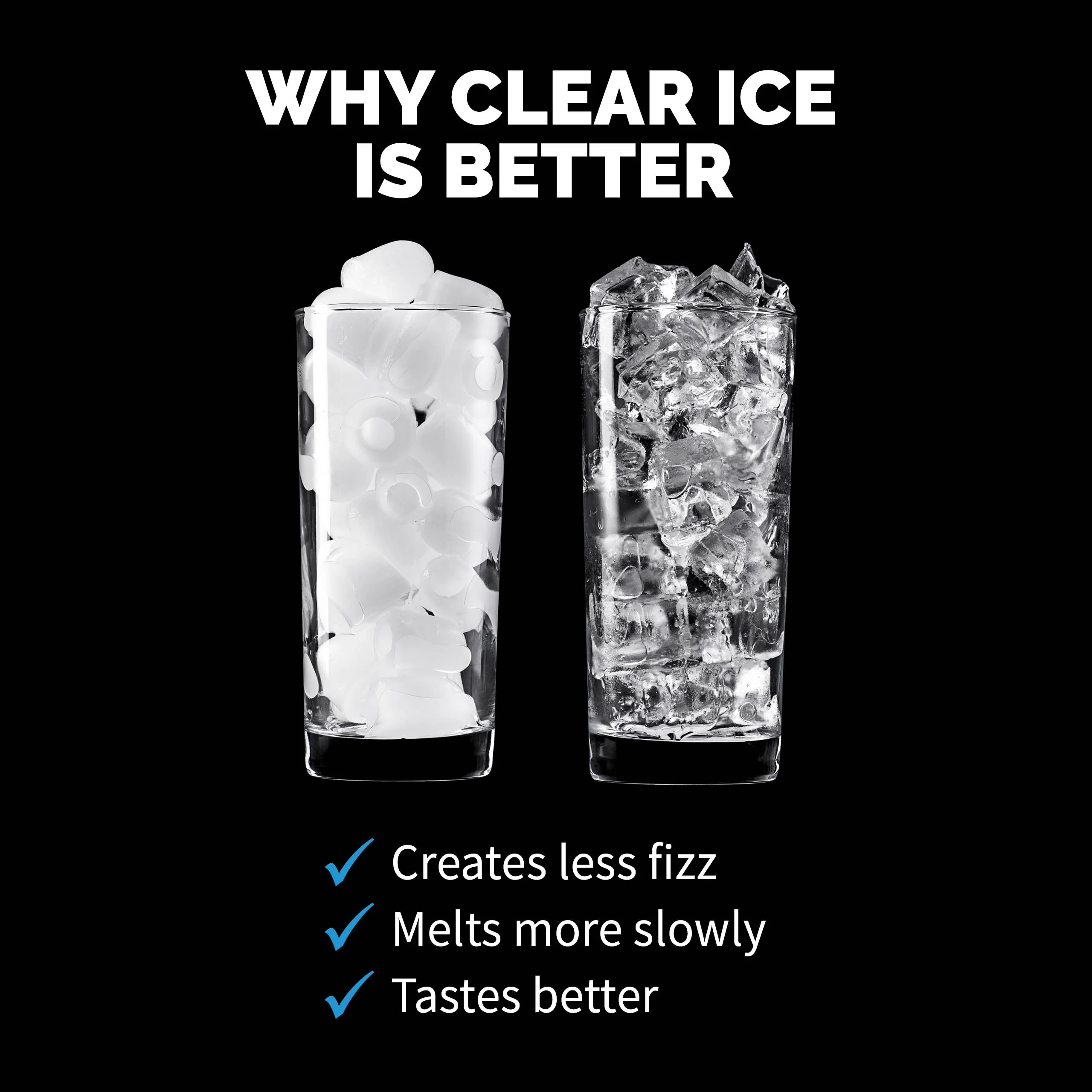 Luma Countertop Ice Maker. Clear Ice, 40 lbs/day - Stainless Steel