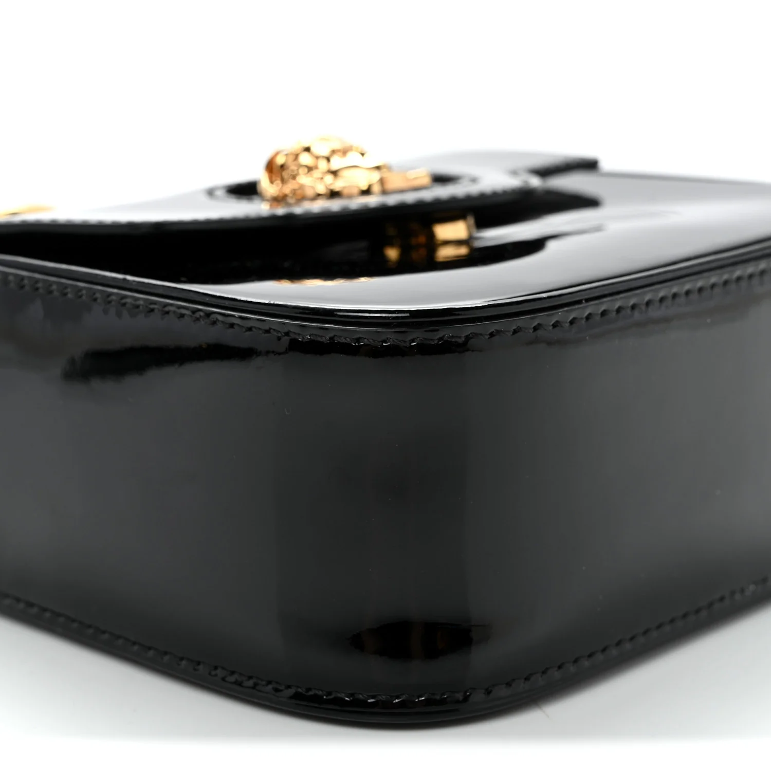 Patent Mini La Medusa Bag Black