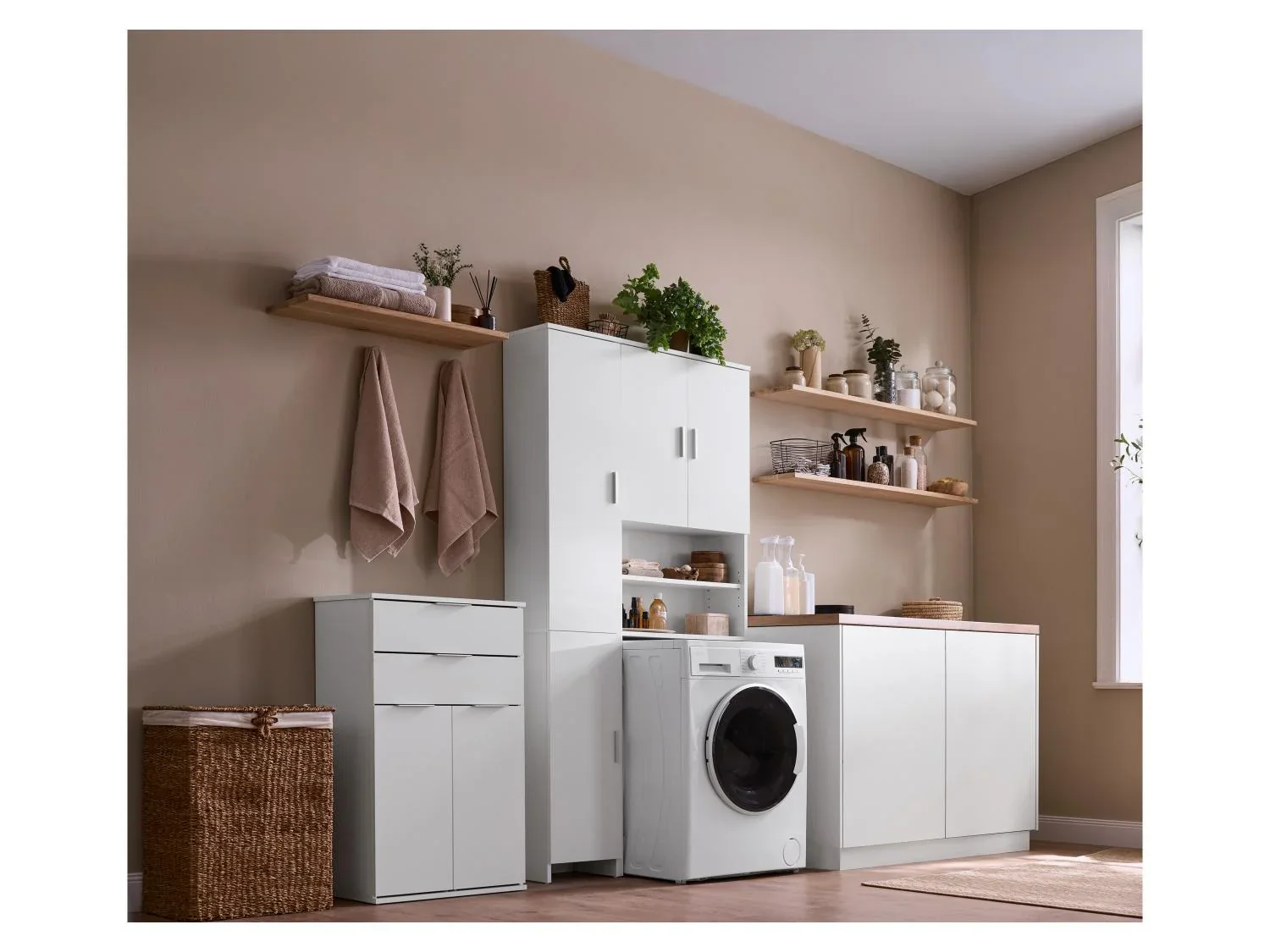 LIVARNO Meuble pour machine  laver Liverpool, 64,5 x 190 x 25 cm