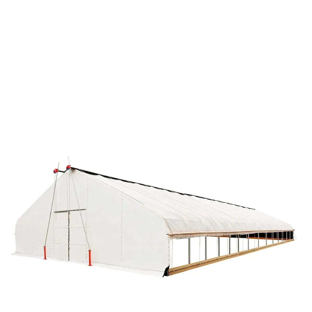 TMG Industrial TMG-GHD3060 30x60 Ft Light-Deprivation Greenhouse, 6-mil Blackout Tarp, Clear Film and Roll-Up Sides