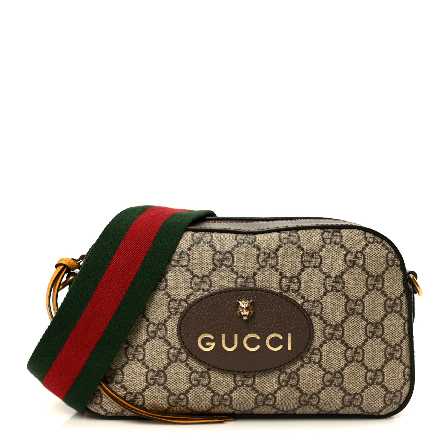 GG Supreme Monogram Web Neo Vintage Shoulder Bag Beige New Acero Crop