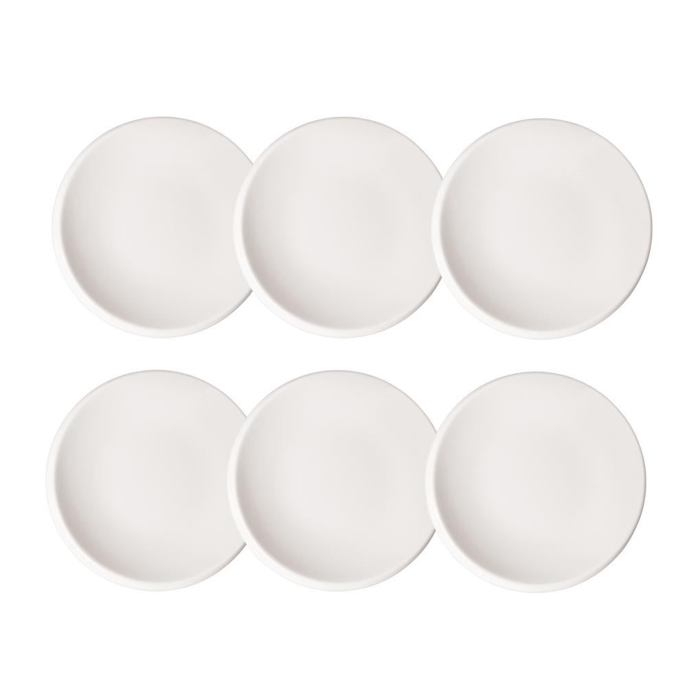 NewMoon Appetizer/ Bread Plate - White, 6.4'', Premium Porcelain
