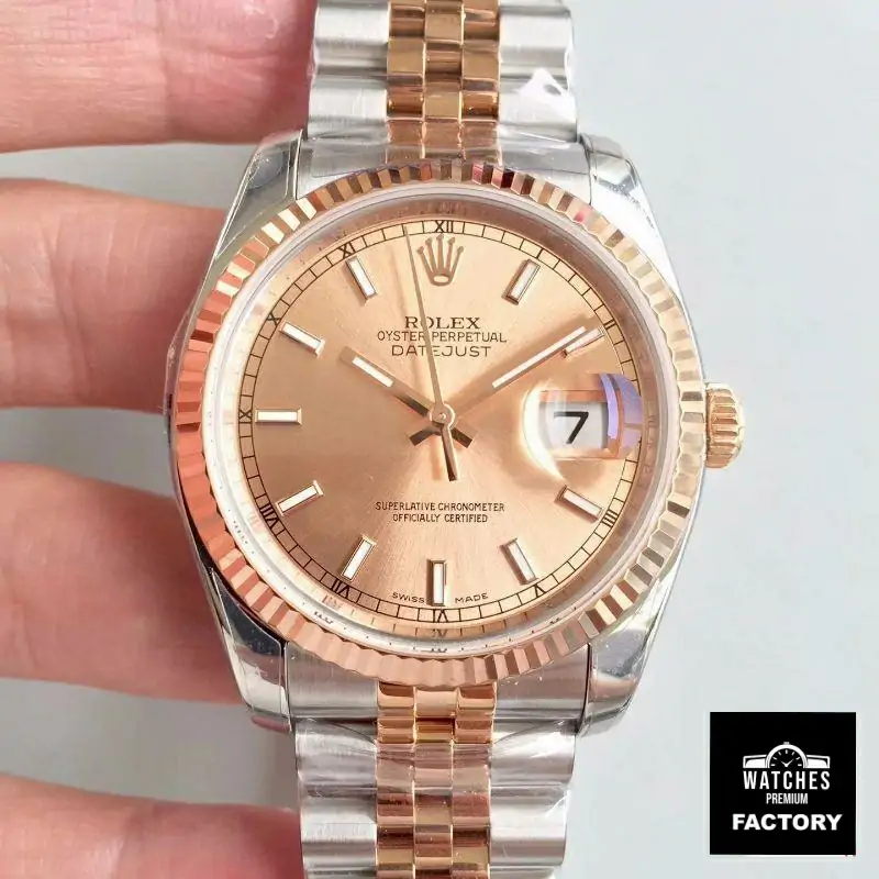 Rolex Datejust 116234 36mm AR Factory Rose Gold Dial