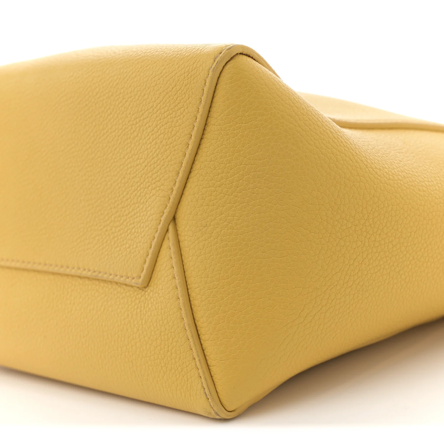 Soft Grained Calfskin Small Sangle Bucket Bag Ocre