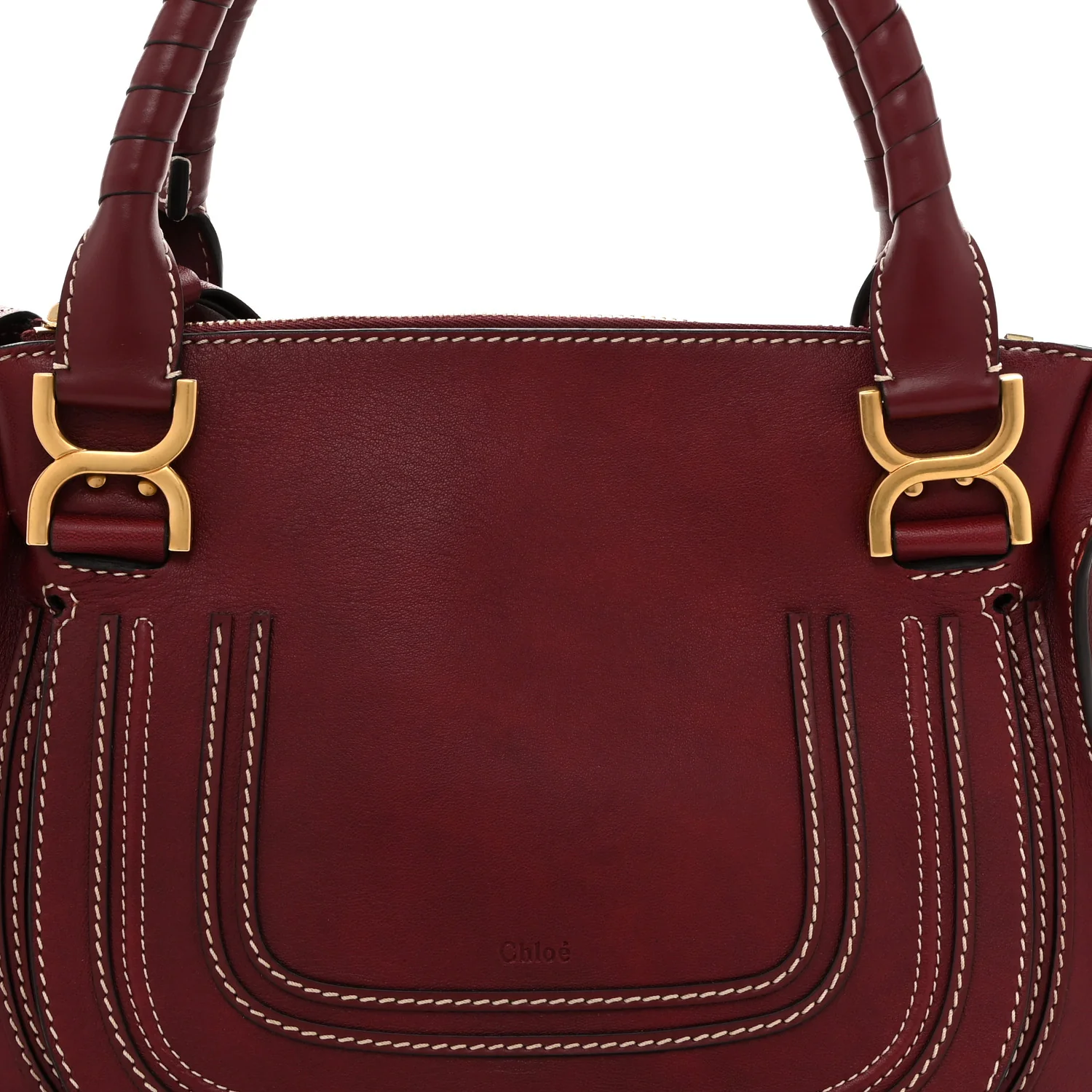 Calfskin Medium Marcie Satchel Stormy Red