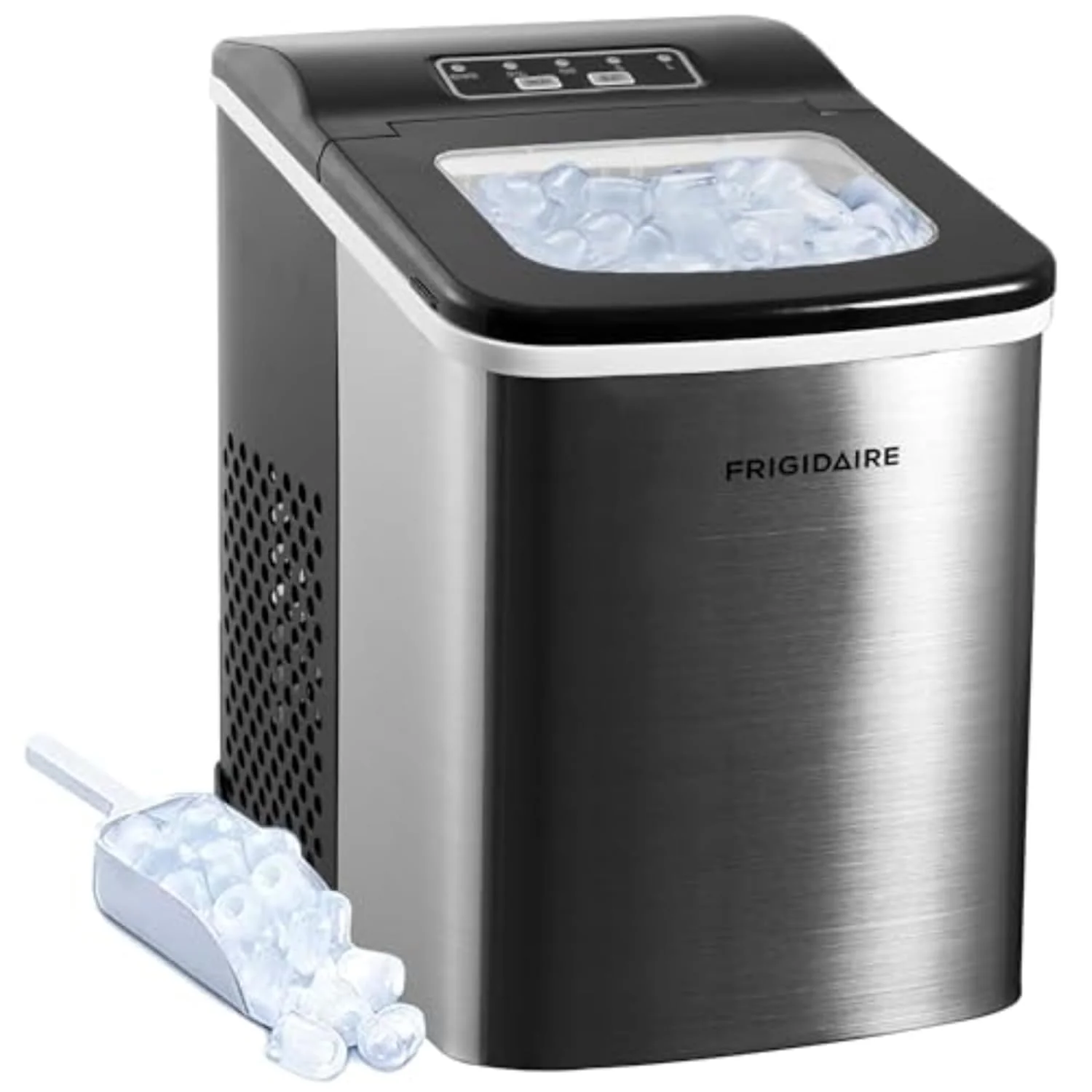Machine à glaçons FRIGIDAIRE Gallery EFIC255, à poser sur le comptoir, pour glaçons croquants et croquants, capacité de 20 kg par jour, autonettoyage automatique, 2.0 Gen, bleu marine