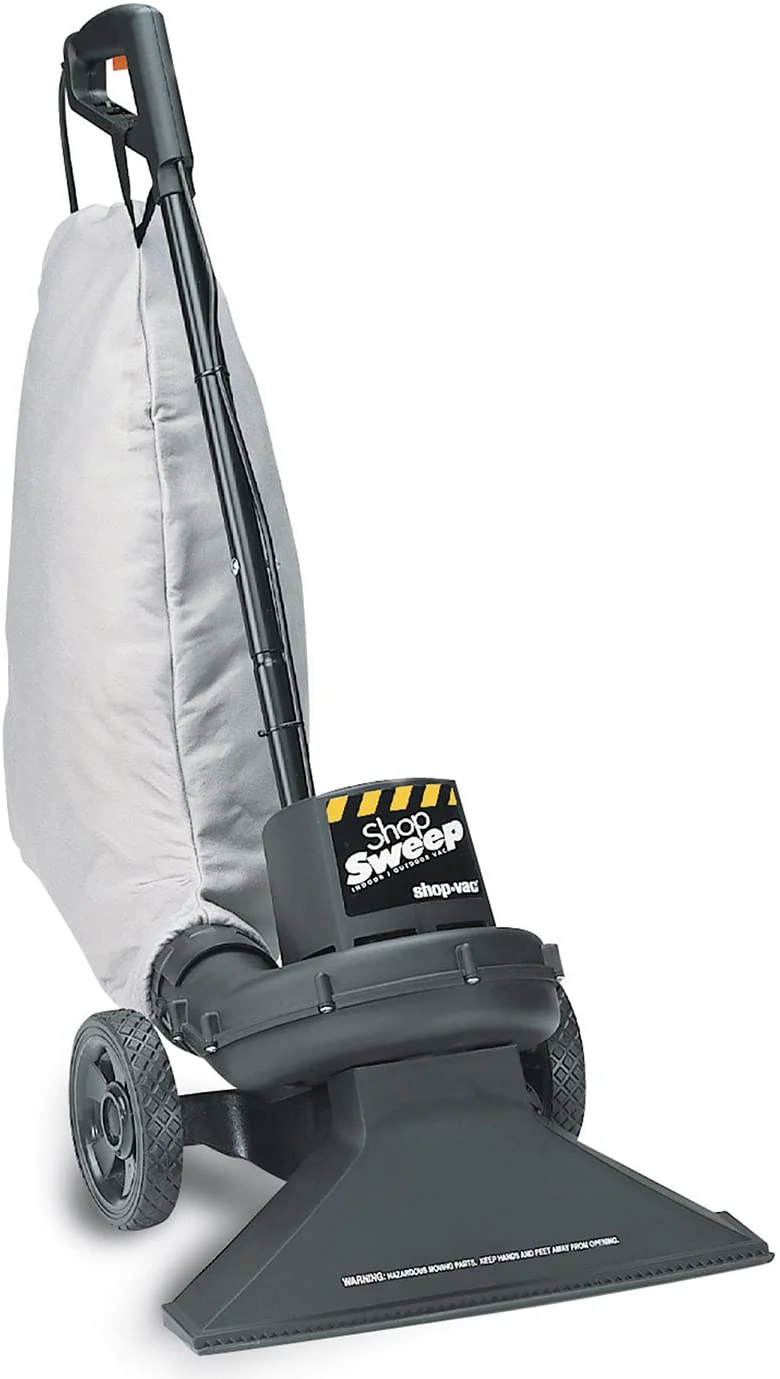 4050010 Aspirateur Shop Sweep intérieur/extérieur avec sac de ramassage de 8 gallons pour le ramassage à sec