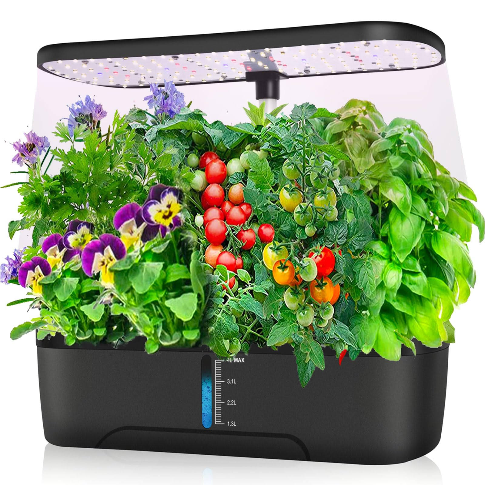 Hydroponics Growing System, Indoor Herb Garden, 12 Pods Hydroponics Growing System, Herb Garden Kit Indoor Gardening System with Grow Light,