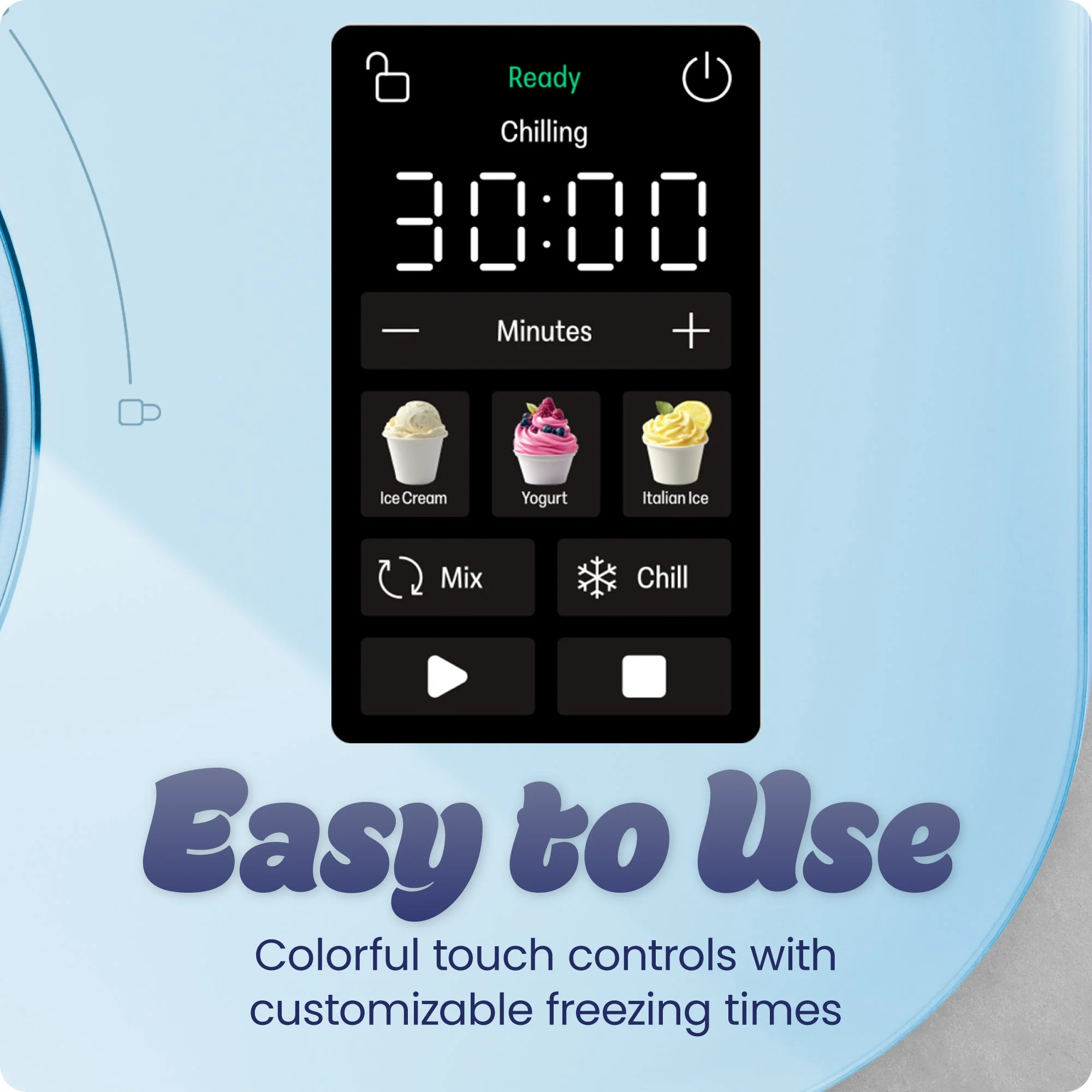 Iceman Trio Ice Cream Maker - Aqua