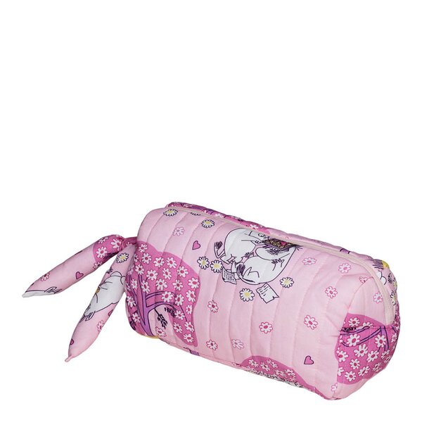 Mummi toalettmappe 12x30x17 cm Kjærester rosa