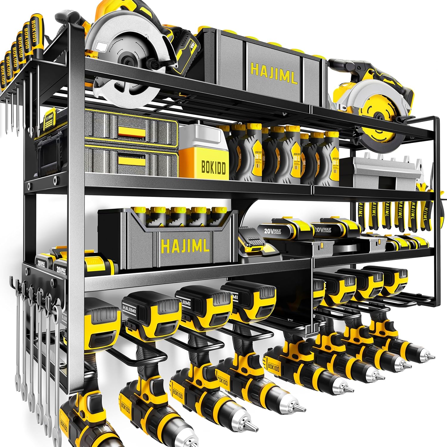 Power Tool Organizer Wall Mount, 4 Layers Heavy Duty