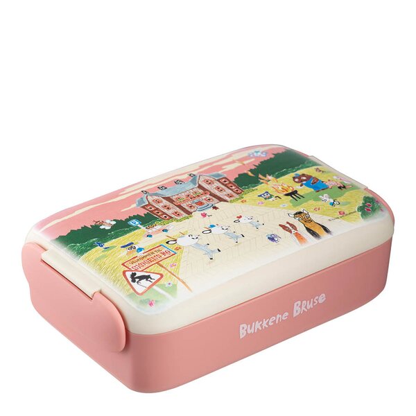 Bukkene Bruse matboks 0,9L back to school rosa