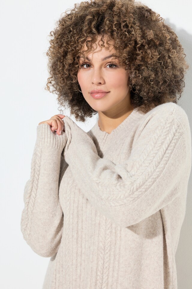 Cable Knit Long Sleeve Dress