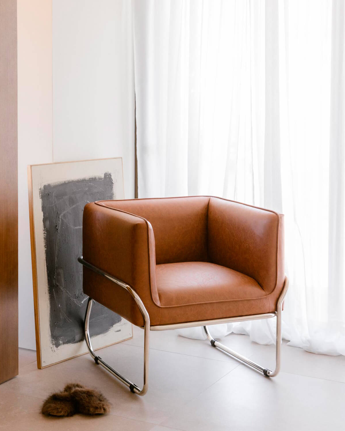 Marcellus - Pack 2 Sillones de Polipiel y Metal Marcellus