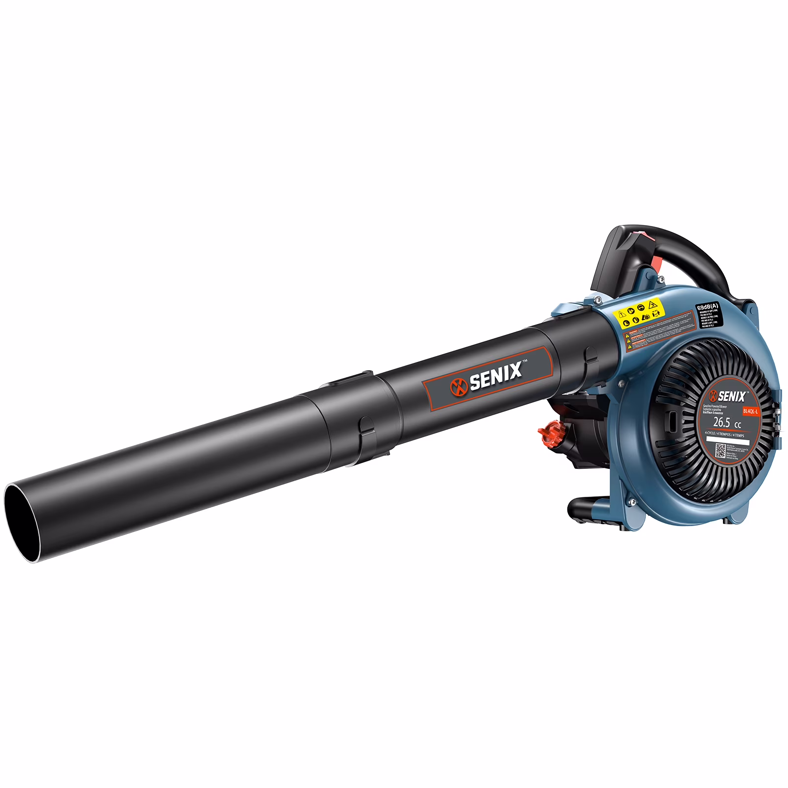 4QL 26.5cc 4-Cycle Gas Powered Leaf Blower, 410 CFM/125 MPH, Dual-Grip Handle, Lightweight, BL4QL-L(26.5cc 410CFM-Handheld)