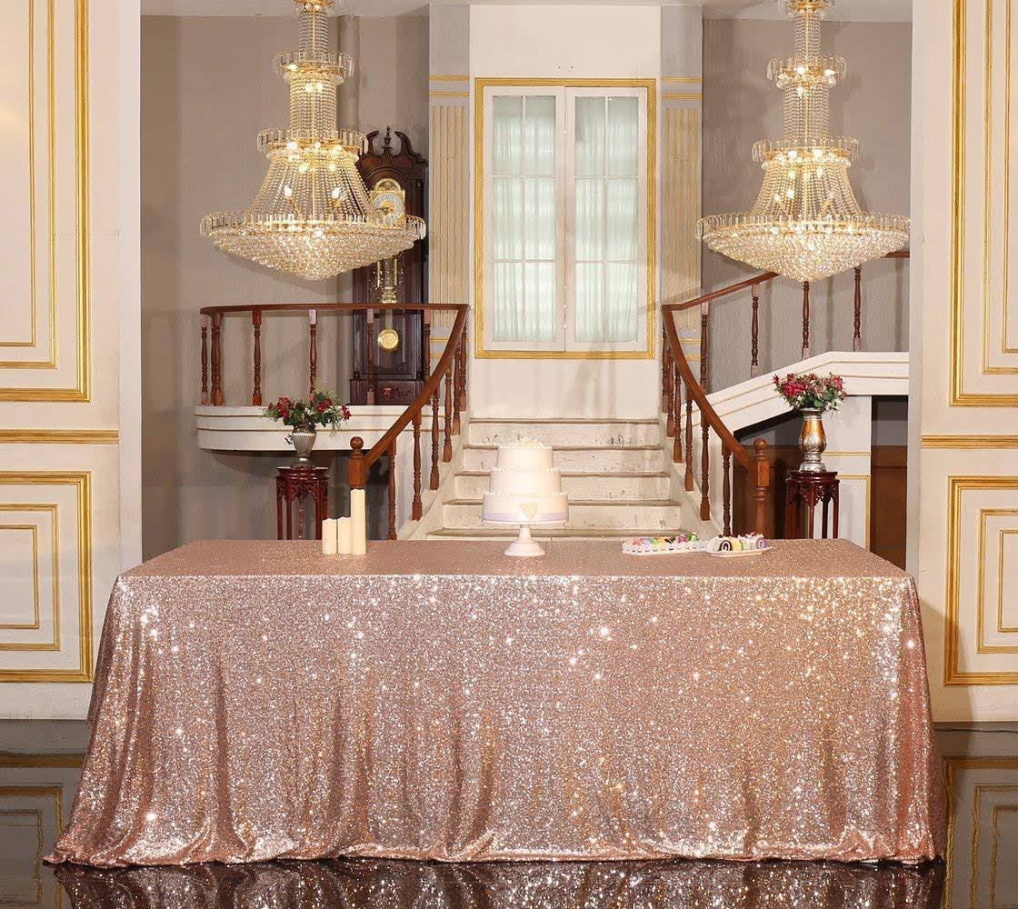 PartyDelight Sequin Tablecloth, Rectangular, 50
