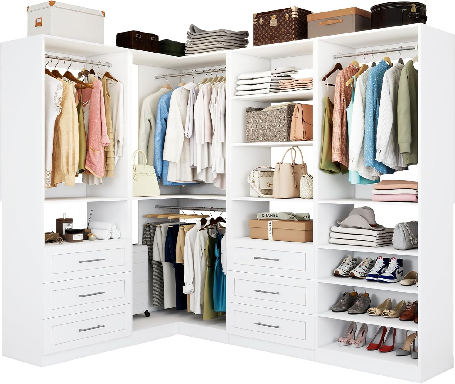 Closet System with 4 sets, 101.9