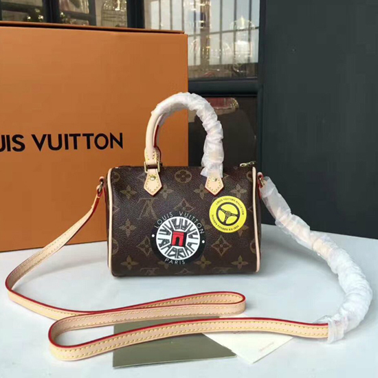 L M62208 Nano Speedy Crossbody Bag Monogram Canvas