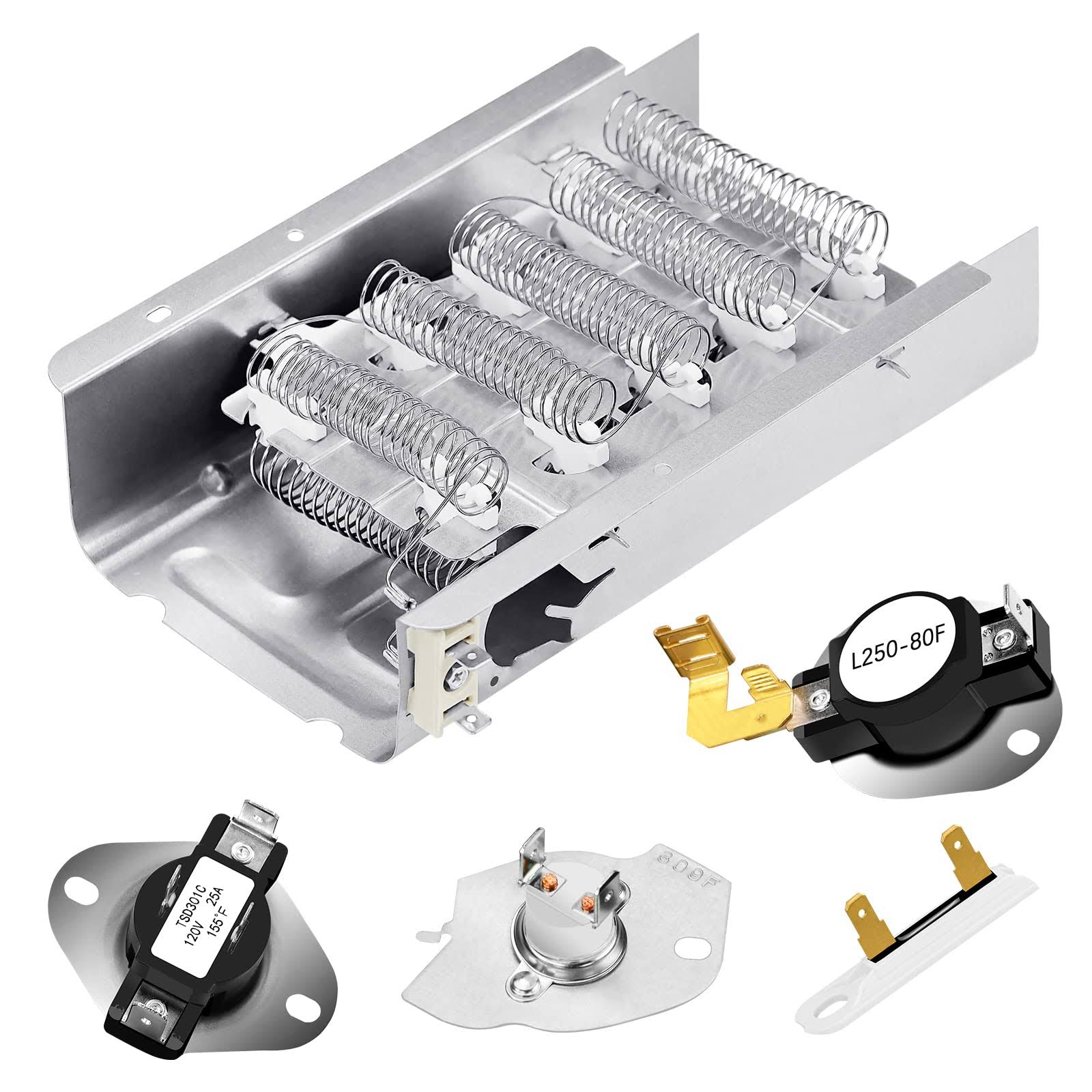 Heating Element for Whirlpool Dryer WED4815EW1 WED5300SQ0 WED5000DW2 WED4800BQ1 WED5300SQ0 WED5100VQ1,Dryer Heating Element for Kenmore 70 80 Series