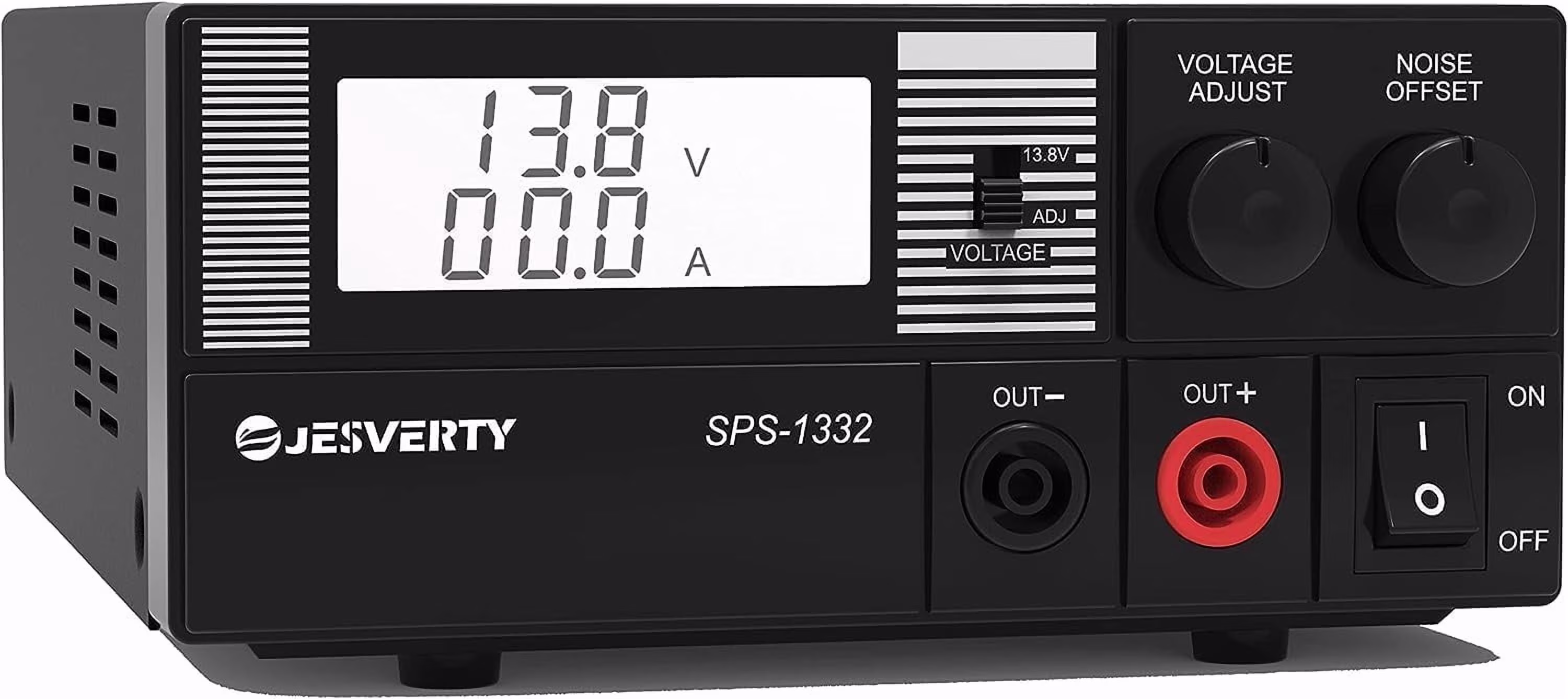 Universal Compact Bench Power Supply- 30 Amp Regulated Home Lab Benchtop AC-to-DC Converter 13.8 Volt/9-15Volt, Cooling Fan, Screw Type Terminals SPS-1332(1332(5-19V 30A))