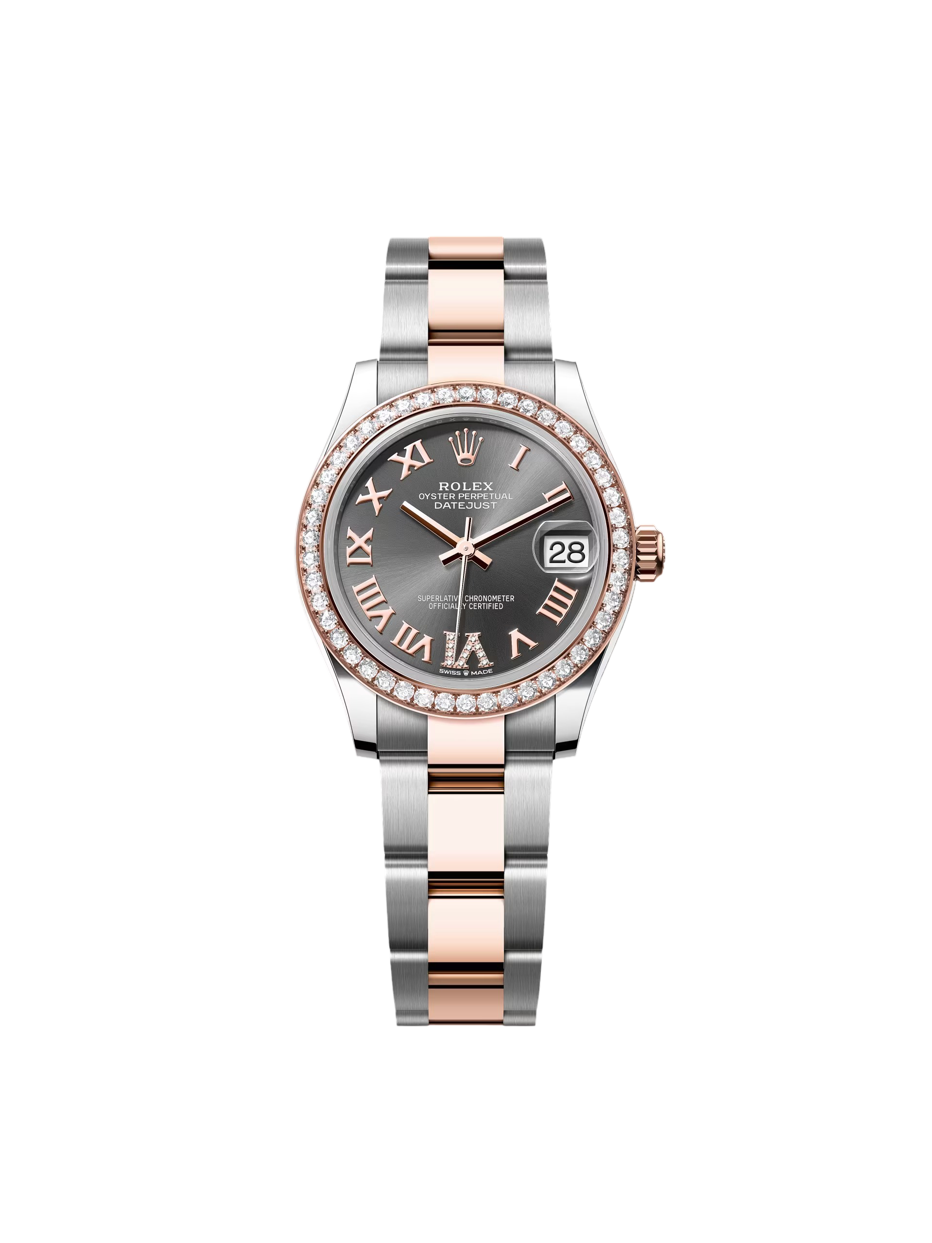【Super Clone】RLX Datejust m278381-0029/0030 Slate Roman Diamond Dial Diamond-Set Bezel 31mm