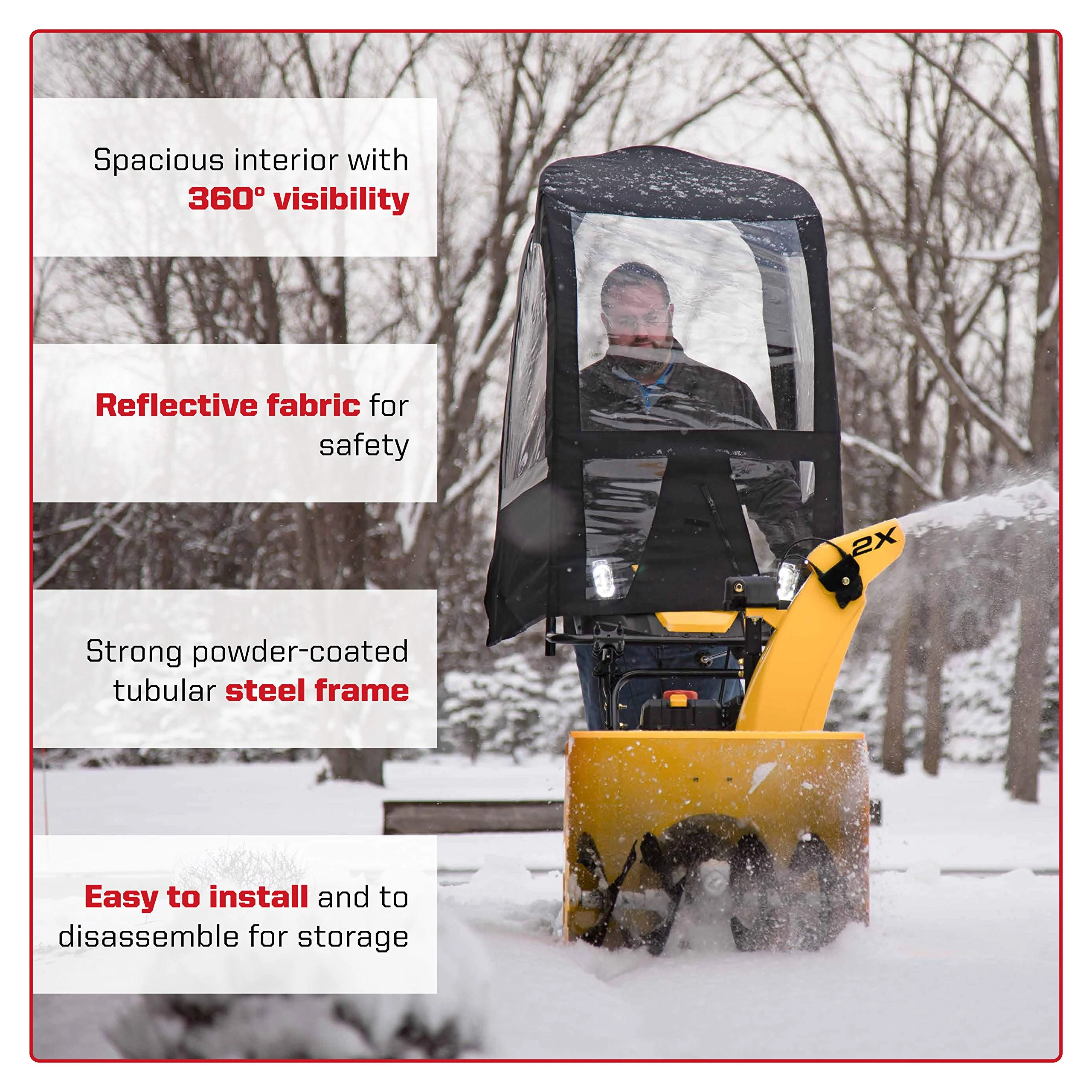 Universal Snow Cab Attachment for Most Two and Three Stage Snow Blowers - Image 4