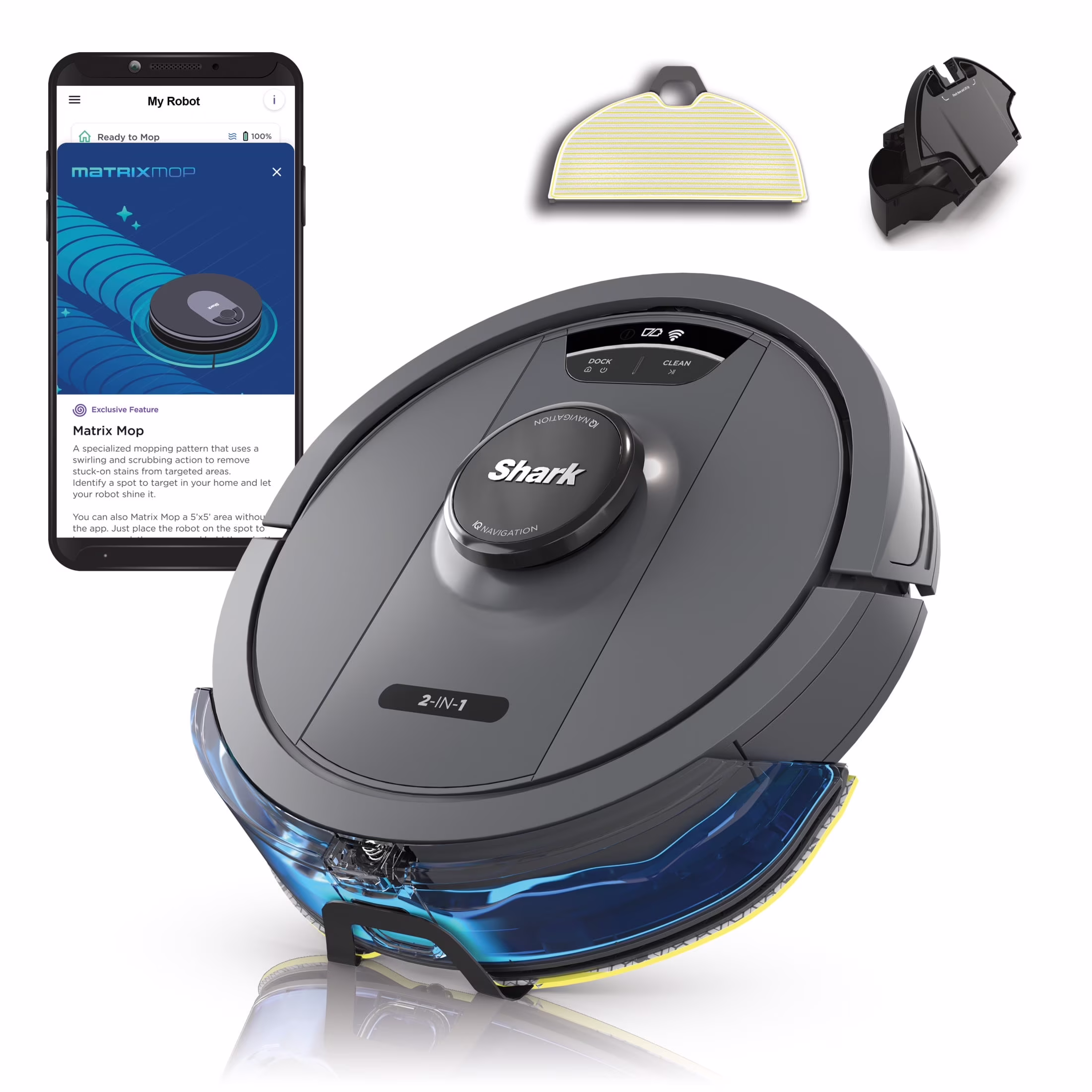 IQ 2-in-1 Robot Vacuum and Mop with Matrix Clean Navigation