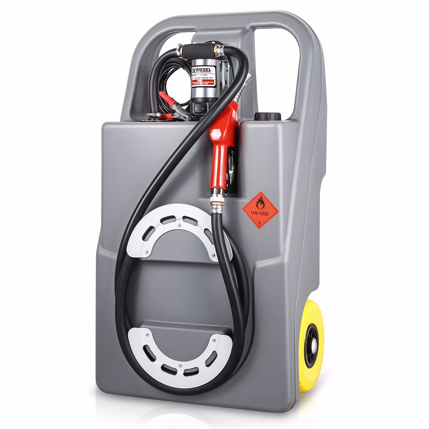 DNA Motoring WMT - TOOLS - 00303, 26 Gallon 100 L Gas Portable Fuel Tank Caddy Transfer Unit for Cars, Trucks, Lawn Mowers, Atvs, Boats, Grey