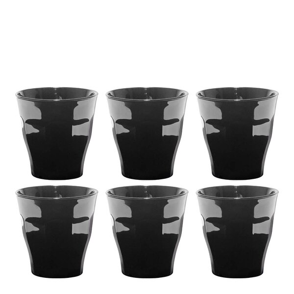 Picardie glass 25 cl 6 stk svart