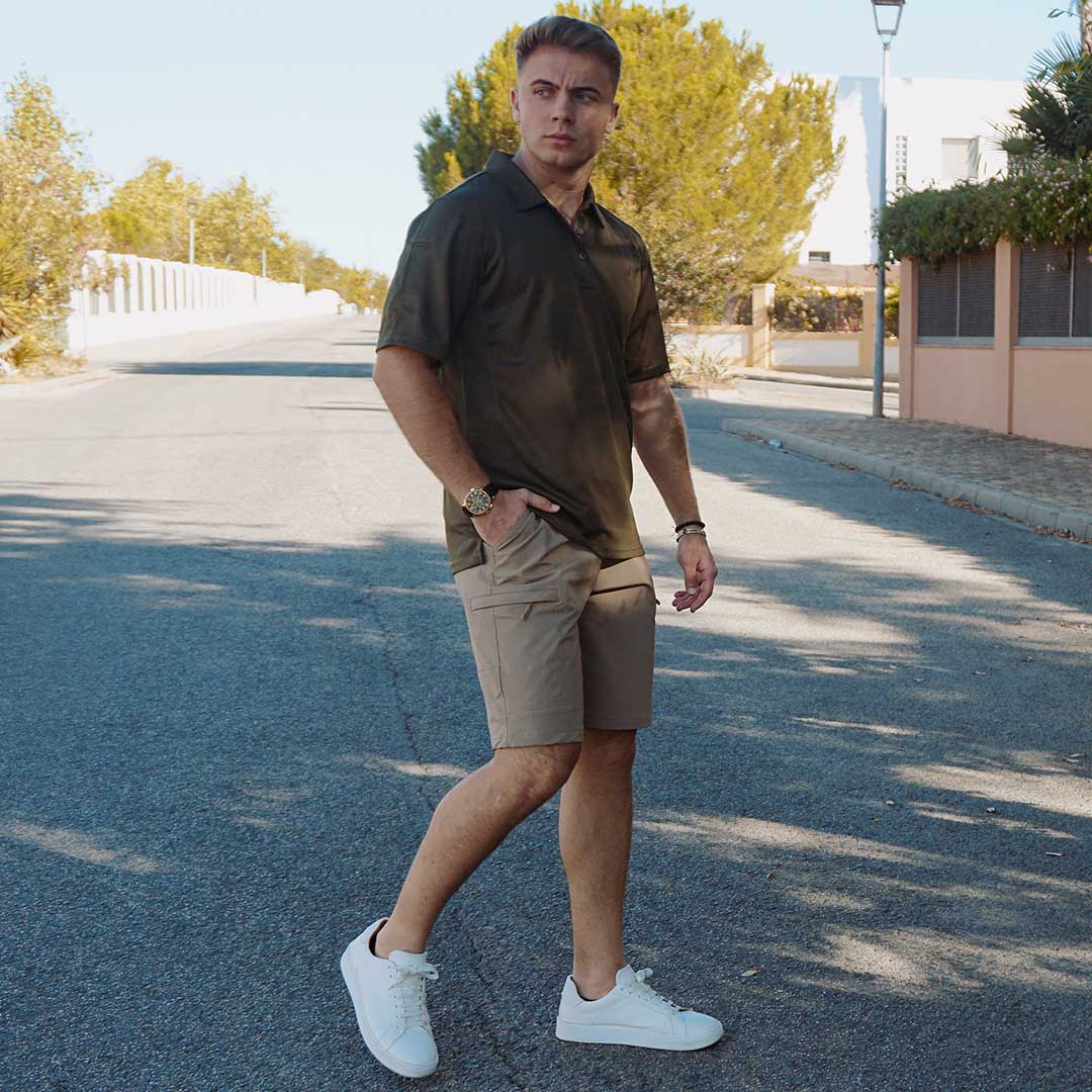 Short cargo décontracté pour homme, séchage rapide, 5 poches