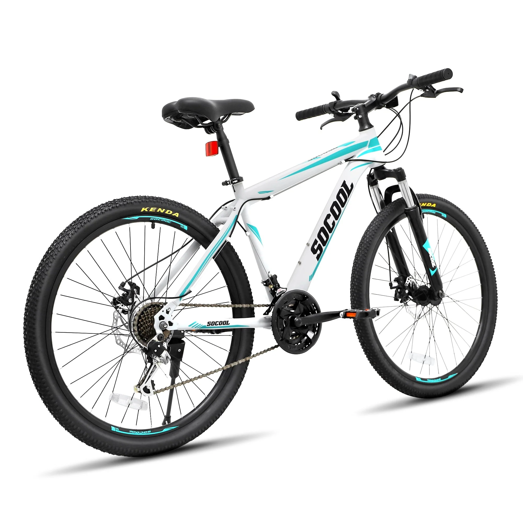 26 inch Mountain Bike Disc Brake 21 Speed Bike for Adult or Teens, Dual Disc Brake City Road Bicycle (White) Image 2