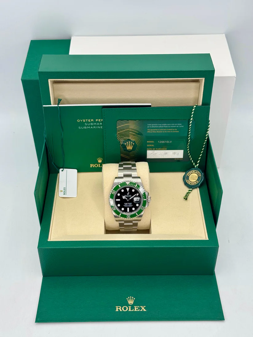 [Super Clone]Rolex Submariner 41mm Stainless Steel Black Dial Green Bezel 