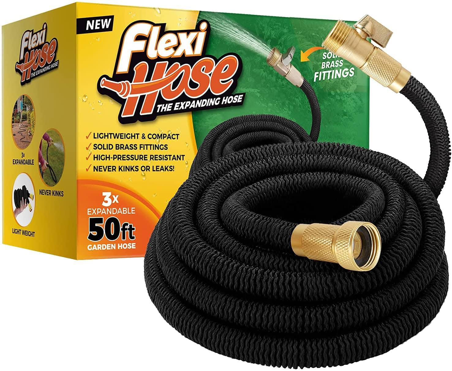 Flexi Hose Upgraded Expandable 50 ft Garden Hose, Extra Strength, 3/4