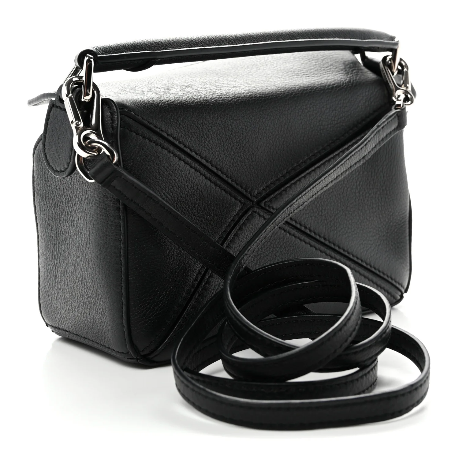 Calfskin Mini Puzzle Bag Black