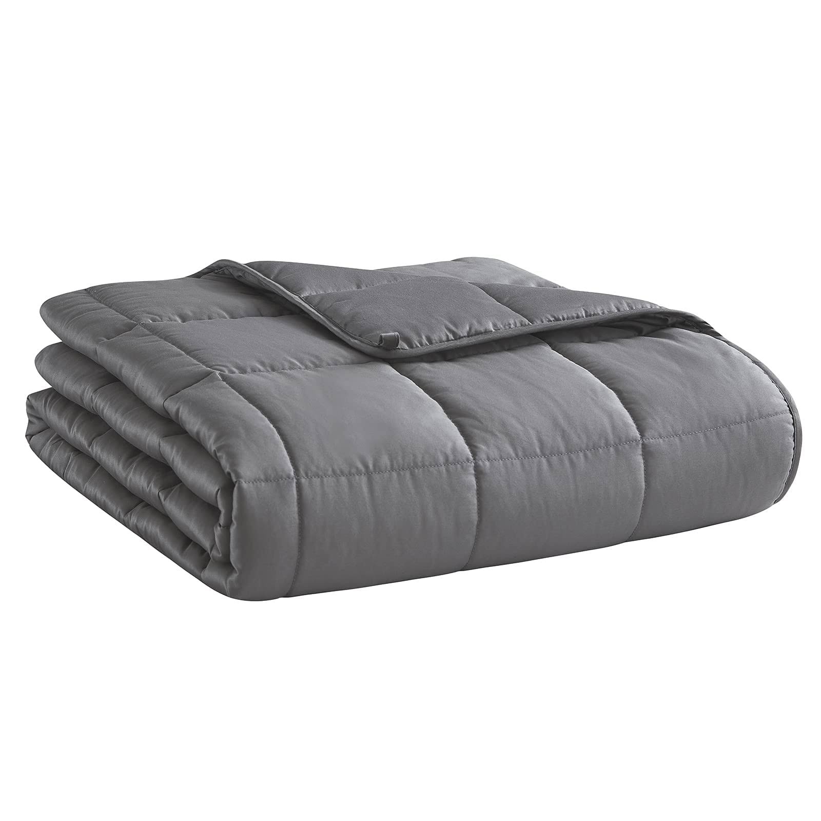 L'AGRATY Soft Thick Weighted Blanket (Dark Grey,60