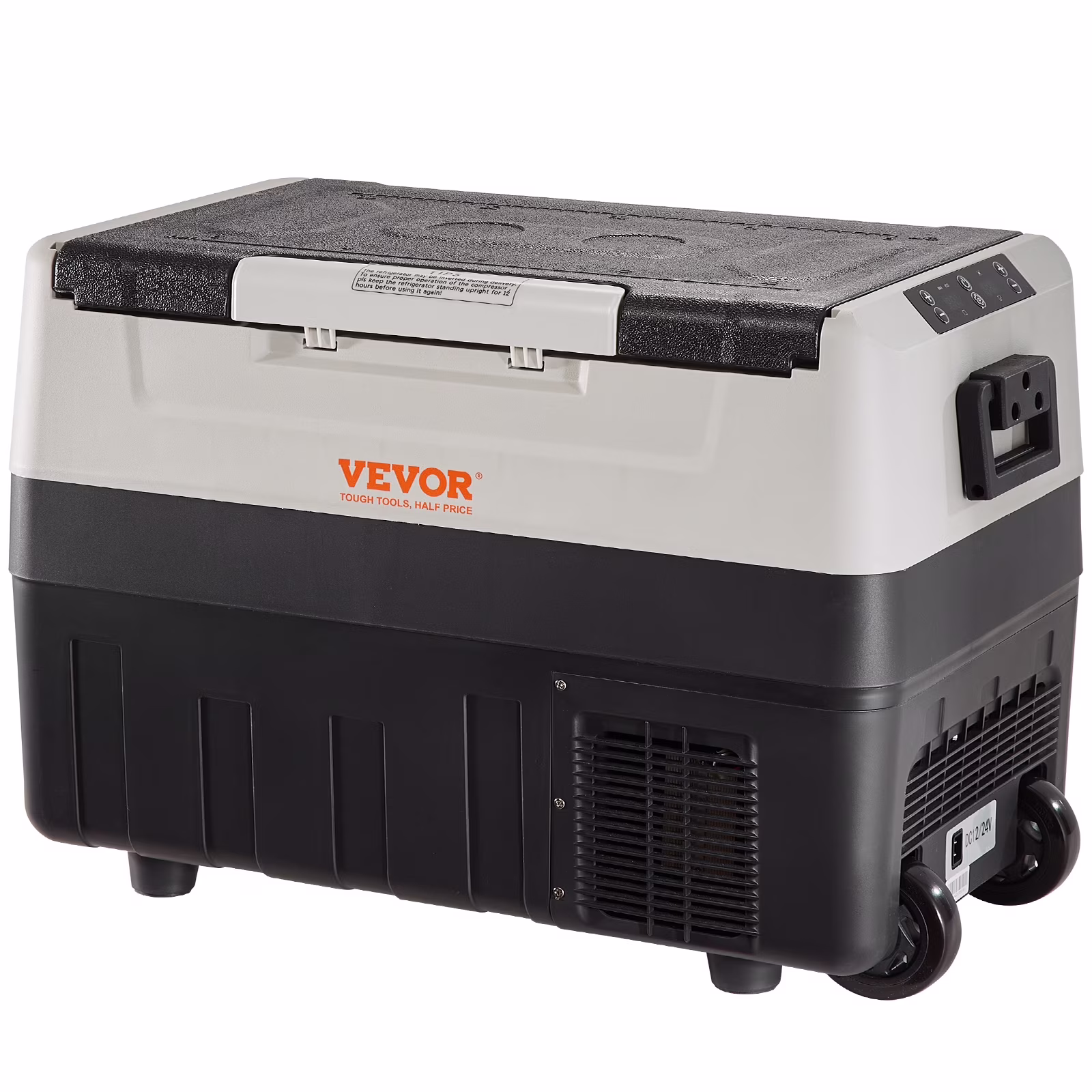 VEVOR 12 Volt Refrigerator, 48QT, Dual Zone Car Fridge Freezer with App Control & Wheels, 12/24V DC & 100 - 240V AC Electric Compressor Cooler for Car Truck Vehicle RV Boat Outdoor & Home Use