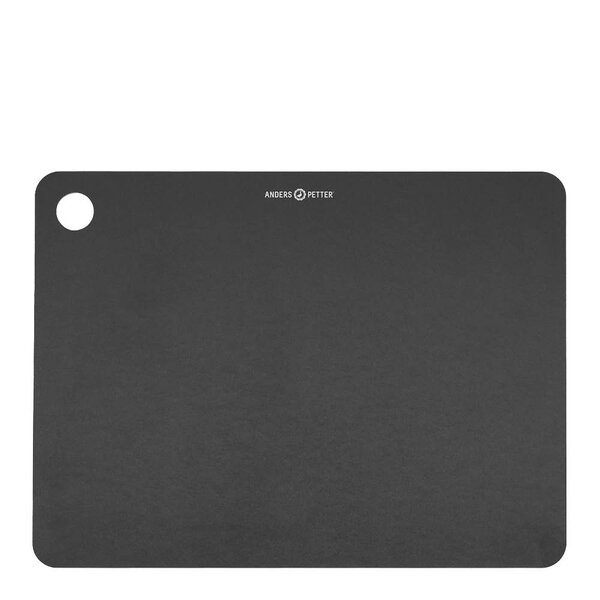 Signerat skjærebrett 37x27,5 cm svart trefiber