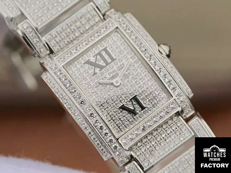 Patek Philippe Ladies Twenty-4 4908 / 101G-001 Silver Diamond Dial