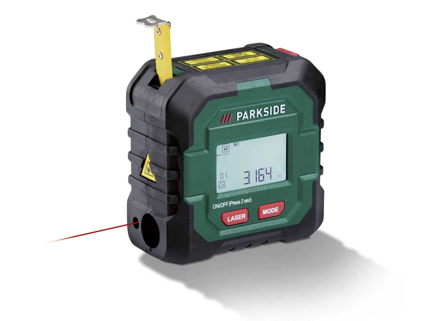 PARKSIDE Tlmtre laser sans fil avec mtre ruban PLMB 4 C2, 50 m