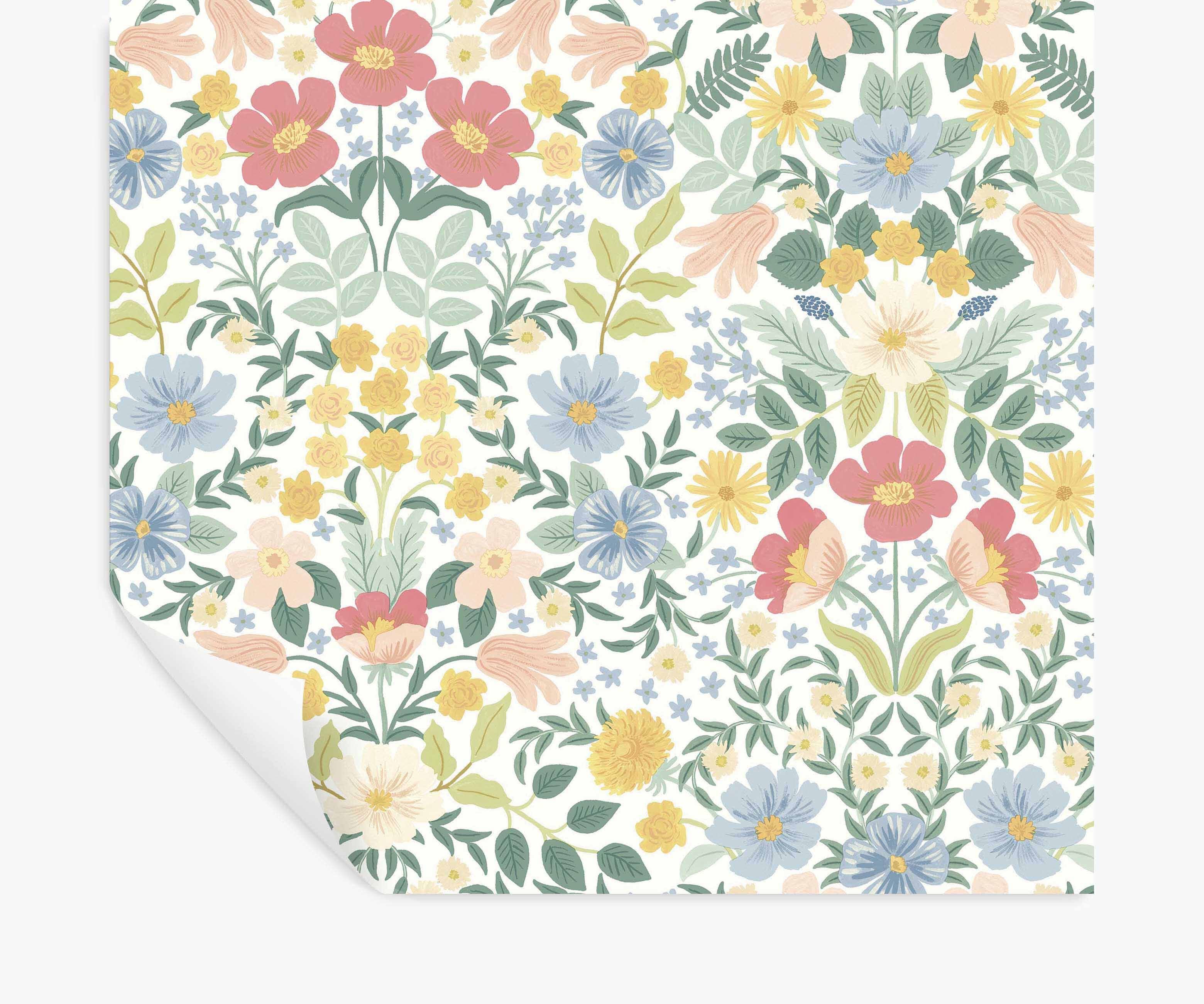Bramble Garden Pastel Multi Peel & Stick Wallpaper - Rifle Paper Co.