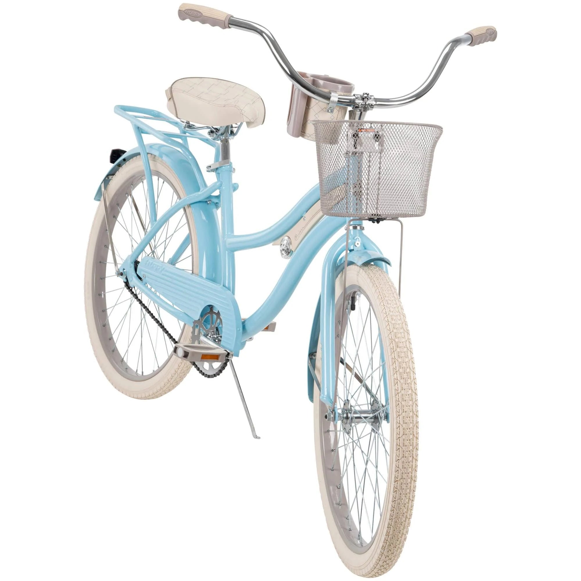 Huffy 24 in. Girls nel Lusso Women's Classic Beach Cruiser Bike. Light Blue - MadeInUSA