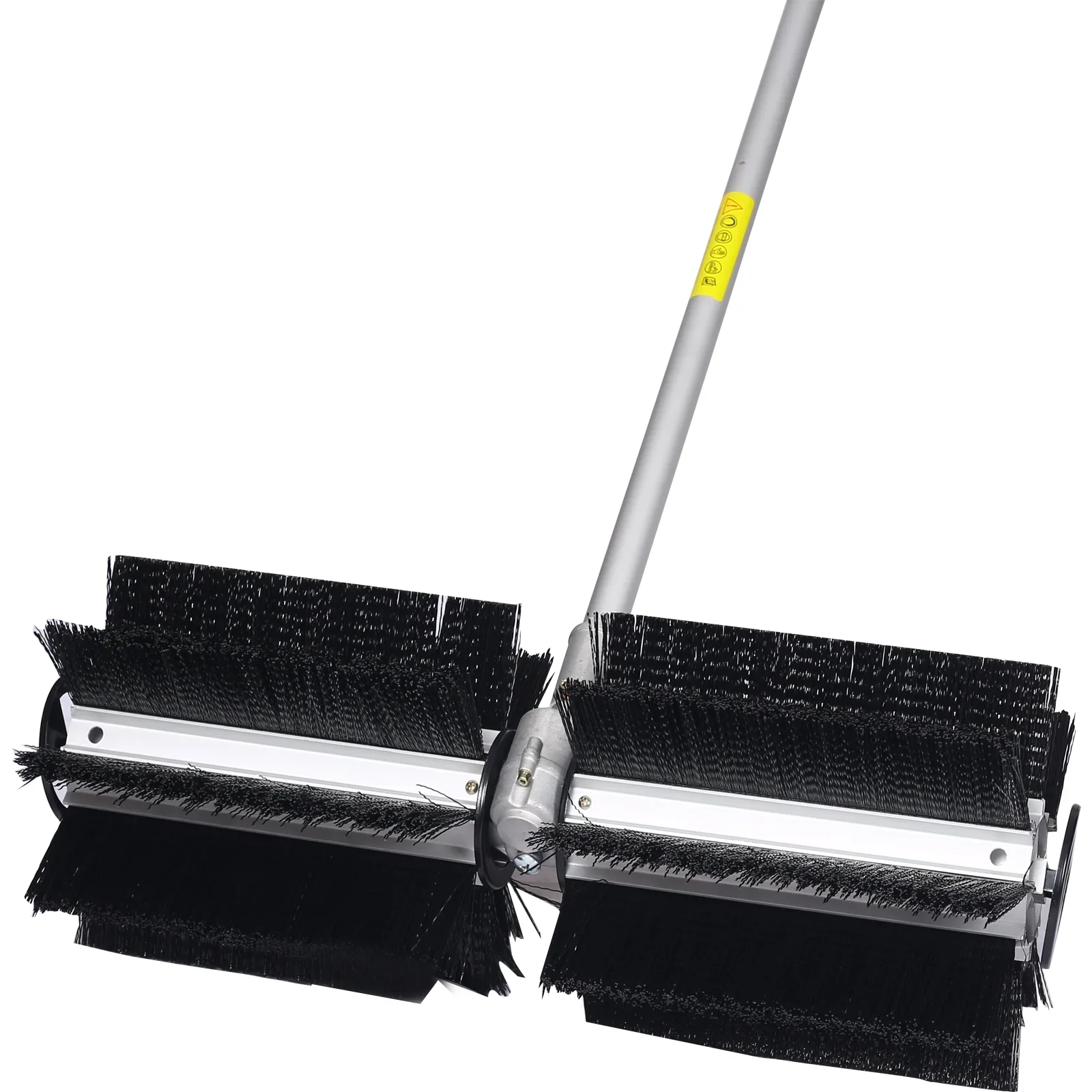 52CC 2-Stroke Broom Sweeper, Walk Behind Handheld Gas Powered Snow Sweeper, Brush Broom Sweeping Machine for Garden Lawn Yard Sidewalk Driveway Snow Cleaning, Broom Brush 24x9 EPA, D9025