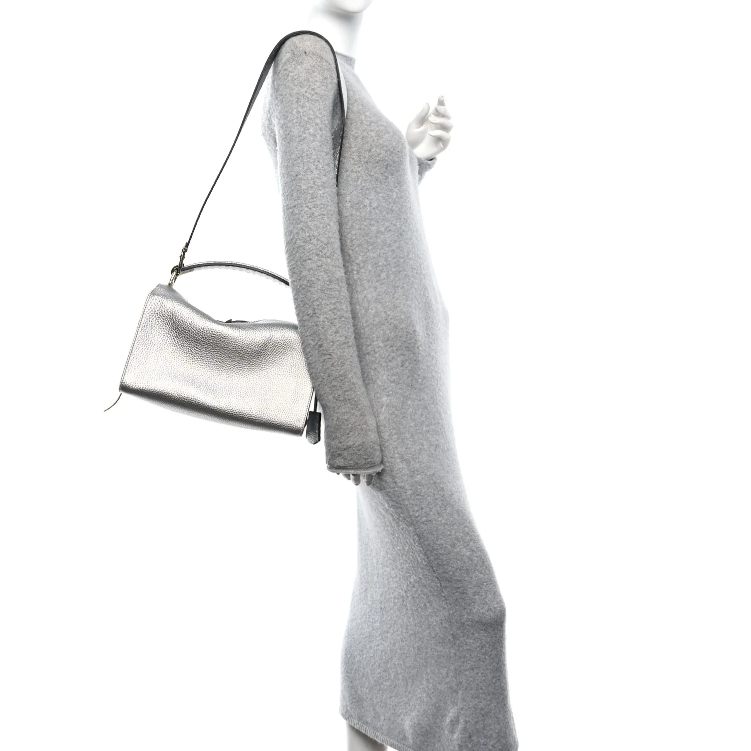 Cuoio Romano Lux Selleria Lei Boston Tote Argento