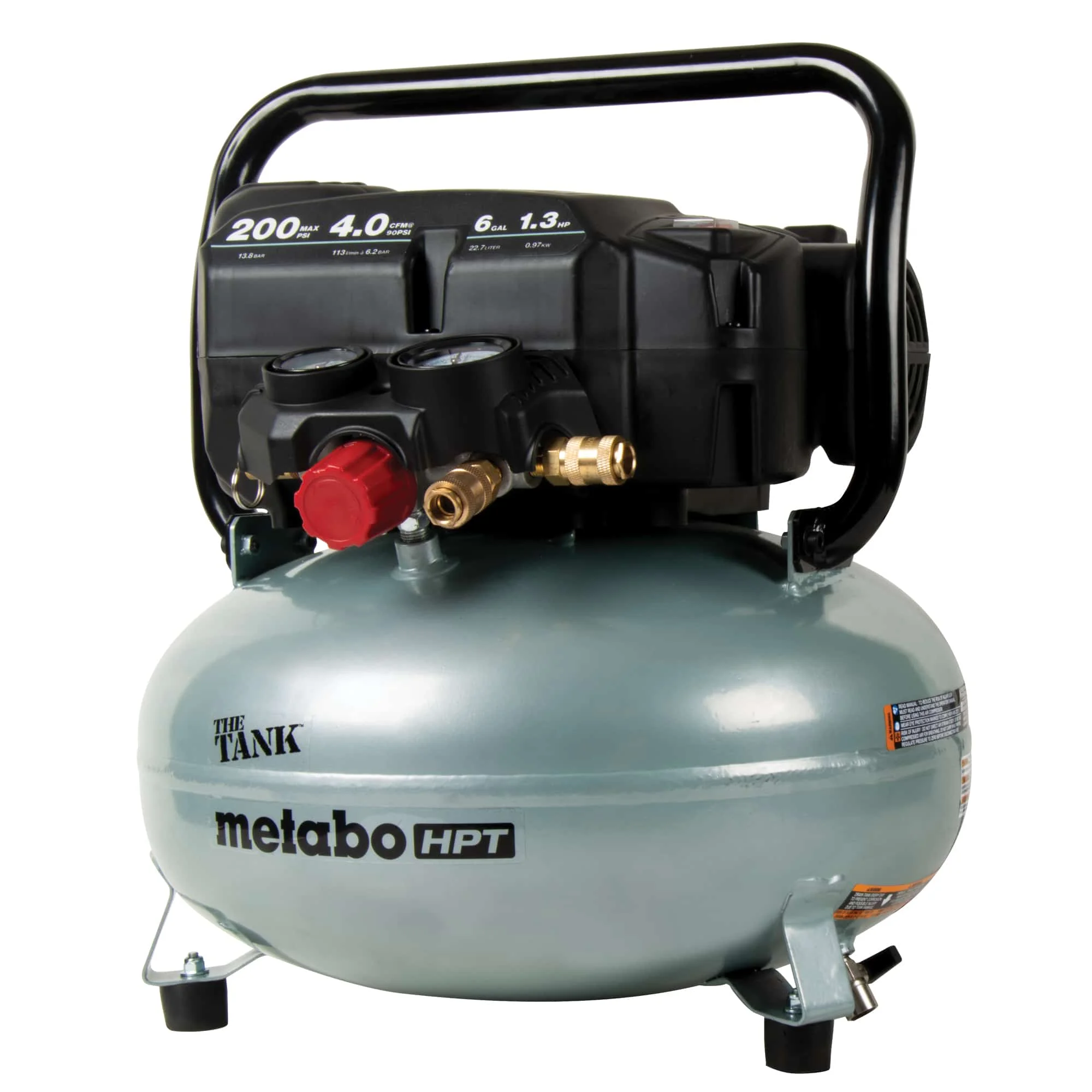 Air Compressor, THE TANK, Portable Pancake Air Compressor 200 PSI, 6 Gallon Tank, Versatile for Use with Framing, Siding, Finish, Brad or Roofing Nailers, EC914S - Image 9